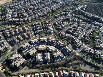 High angle view of cityscape