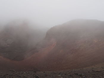 Scenic view of volcanic landscape