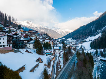 Ski resort town of st. anton am arlberg in austria