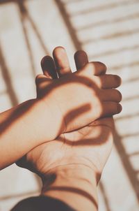 Close-up of cropped hand