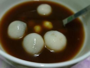 Close-up of eggs in bowl