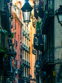 Low angle view of buildings in city