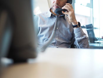 Man using mobile phone