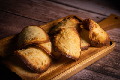 Close-up of food on cutting board