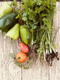 Harvest of vegetables 