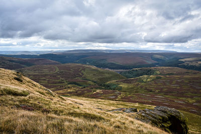 High angle view of landscape against sky