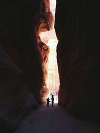 Tourists on rock formation