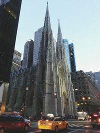 Low angle view of city street