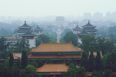 View of pagoda against sky