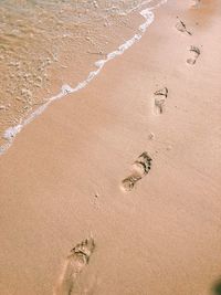 Footprint in sand