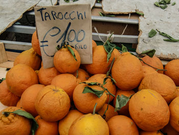 Close-up of fruits for sale in market