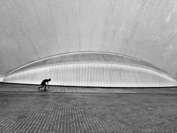 Man walking on floor