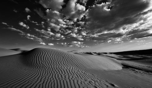 Scenic view of desert against sky