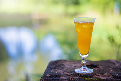 Close-up of drink on table