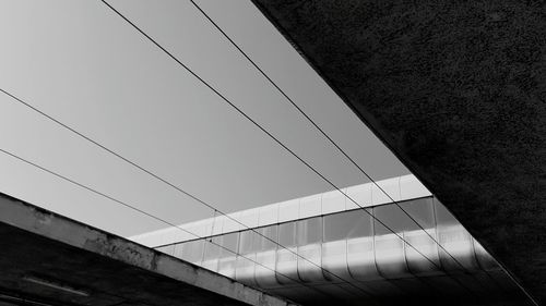 Low angle view of cables against sky