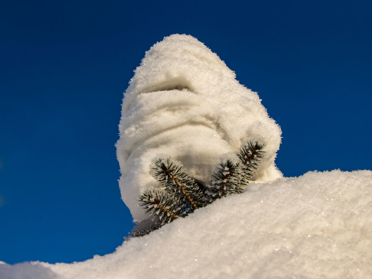 LOW ANGLE VIEW OF SNOW AGAINST SKY