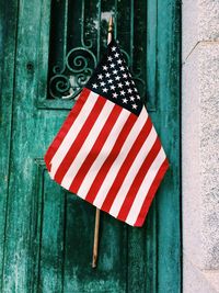 American flag on pole