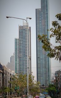 Low angle view of modern buildings