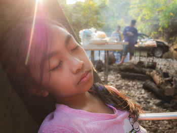 Close-up portrait of girl