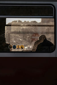 Close-up of car window