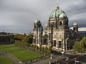 View of cathedral against sky in city