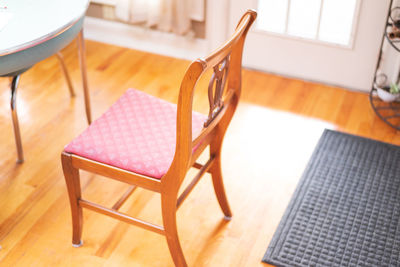 Empty chairs and table