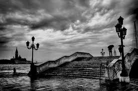 sky, cloud - sky, cloudy, water, sea, cloud, street light, built structure, nature, railing, weather, tranquility, overcast, sculpture, art and craft, dusk, outdoors, art, statue, tranquil scene