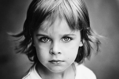 Close-up portrait of cute girl