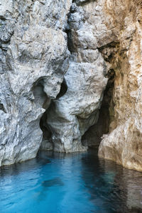 Rock formation in sea