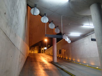 Illuminated street light at night