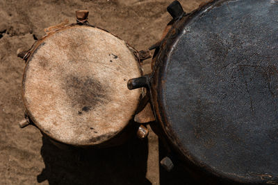 Close-up of old machine part