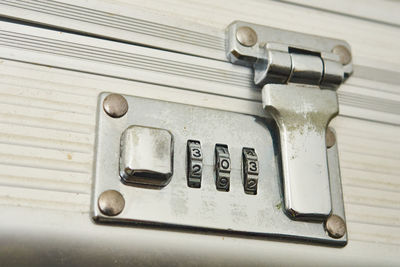 Close-up of old machine part