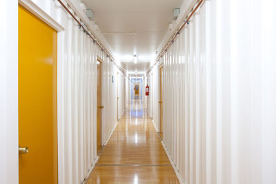 Rooms inside a container at a mining camp in the atacama desert, chile