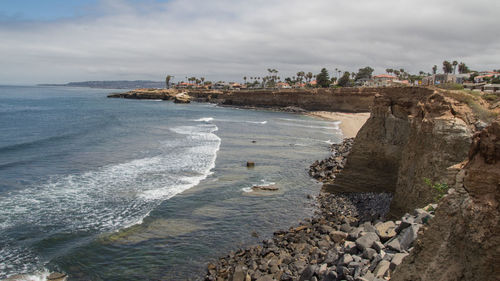 Panoramic view of sea against sky