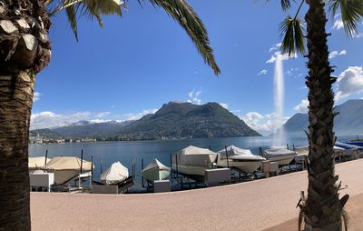 Panoramic view of beach against sky