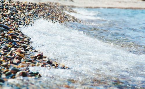 Surface level of pebble beach