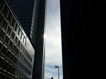 Low angle view of modern building against sky