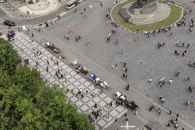 high angle view