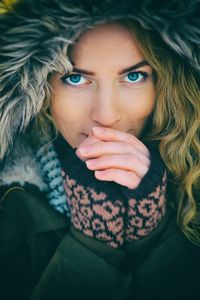 Close-up portrait of woman