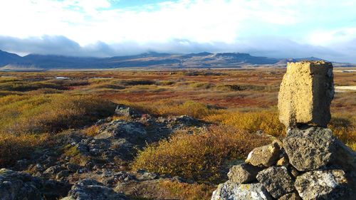 Scenic view of landscape against sky