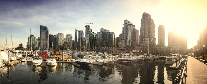 Boats in harbor