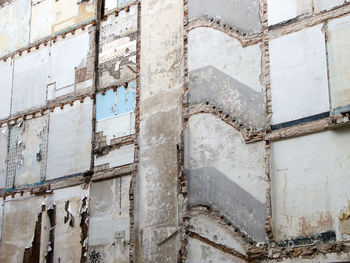 Full frame shot of damaged building