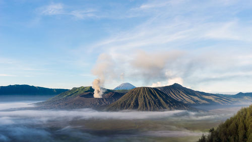 Scenic view of mount bromo against sky