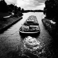 Boats in lake