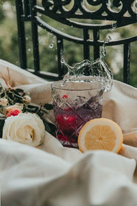 Close-up of cake on table