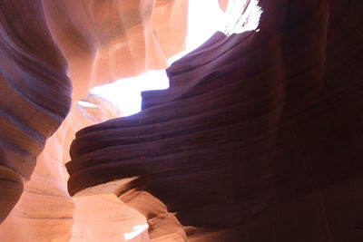 Low angle view of rock formation