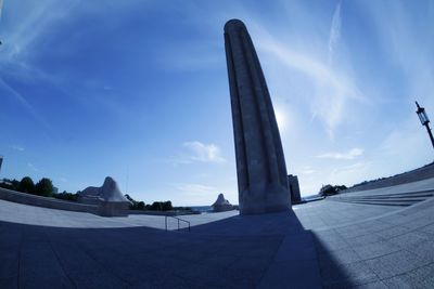 Low angle view of monument against sky