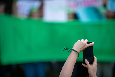 Climate change protest on the street