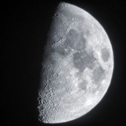 Low angle view of moon in sky