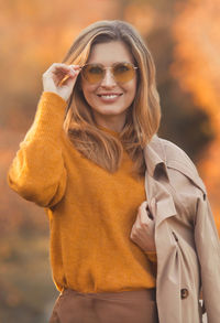 Portrait of smiling young woman